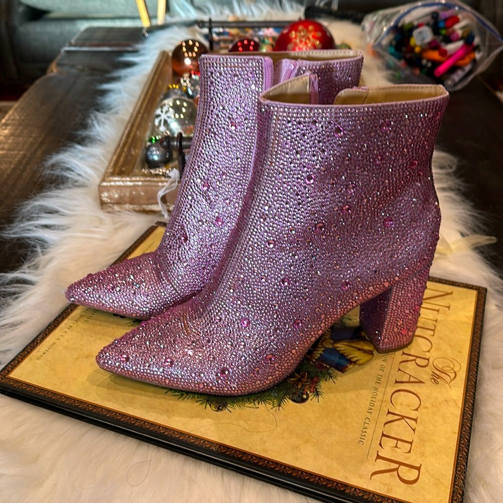 Betsey Johnson Pink Heeled Boots